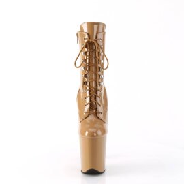 Pleaser FLAMINGO-1020 Plateau Stiefeletten Lack Beige...