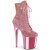 Pleaser FLAMINGO-1020CHRS Plateau Stiefeletten Strass Chrom Rosa EU-40 / US-10