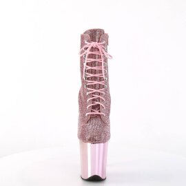 Pleaser FLAMINGO-1020CHRS Plateau Stiefeletten Strass...