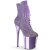 Pleaser FLAMINGO-1020CHRS Plateau Stiefeletten Strass Chrom Lila EU-40 / US-10