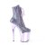 Pleaser FLAMINGO-1020CHRS Plateau Stiefeletten Strass Chrom Lila EU-42 / US-12