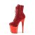 Pleaser FLAMINGO-1020CHRS Plateau Stiefeletten Strass Chrom Rot EU-36 / US-6
