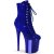 Pleaser FLAMINGO-1020CHRS Plateau Stiefeletten Strass Chrom Blau EU-40 / US-10