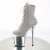 Pleaser FLAMINGO-1020CHRS Plateau Stiefeletten Strass Chrom Silber EU-36 / US-6