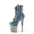 Pleaser FLAMINGO-1020CHRS Plateau Stiefeletten Strass Chrom Türkis EU-40 / US-10