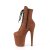 Pleaser FLAMINGO-1020FS Plateau Stiefeletten künstliches Wildleder Karamel  EU-40 / US-10