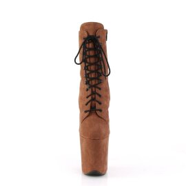 Pleaser FLAMINGO-1020FS Plateau Stiefeletten künstliches Wildleder Karamel  EU-41 / US-11