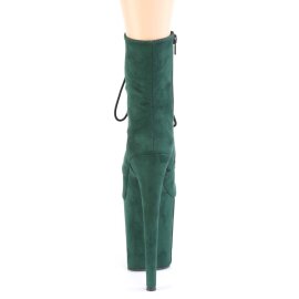 Pleaser FLAMINGO-1020FS Plateau Stiefeletten Wildleder Grün EU-35 / US-5