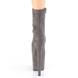 Pleaser FLAMINGO-1020FS Plateau Stiefeletten künstliches Wildleder Grau EU-35 / US-5