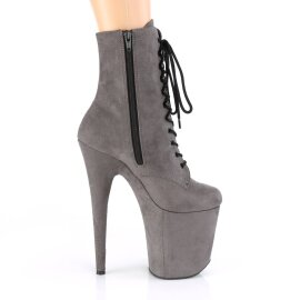 Pleaser FLAMINGO-1020FS Plateau Stiefeletten künstliches Wildleder Grau EU-35 / US-5