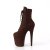 Pleaser FLAMINGO-1020FS Plateau Stiefeletten künstliches Wildleder Mokka  EU-35 / US-5