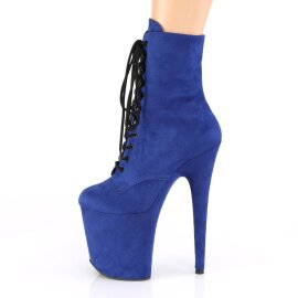 Pleaser FLAMINGO-1020FS Plateau Stiefeletten künstliches Wildleder Blau EU-42 / US-12