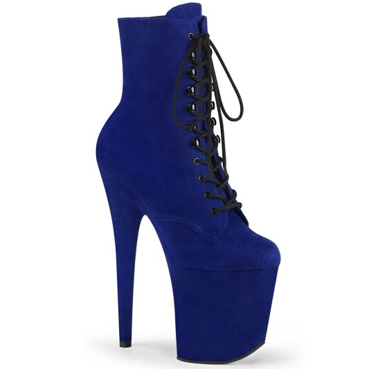 Pleaser FLAMINGO-1020FS Plateau Stiefeletten künstliches Wildleder Blau EU-35 / US-5