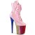 Pleaser FLAMINGO-1020HG Plateau Stiefeletten Lack Glitter Rosa Bunt EU-35 / US-5