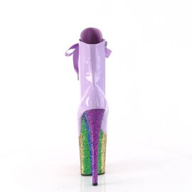 Pleaser FLAMINGO-1020HG Plateau Stiefeletten Lack Glitter Lila Bunt EU-35 / US-5