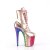 Pleaser FLAMINGO-1020HG Plateau Stiefeletten Lack Glitter Rose-Gold Bunt EU-36 / US-6