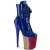 Pleaser FLAMINGO-1020HG Plateau Stiefeletten Lack Glitter Blau Bunt EU-35 / US-5