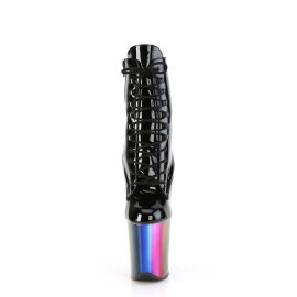 Pleaser FLAMINGO-1020RC Plateau Stiefeletten Lack Chrom...