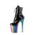 Pleaser FLAMINGO-1020RC Plateau Stiefeletten Lack Chrom Schwarz Bunt EU-35 / US-5
