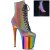Pleaser FLAMINGO-1020RC Plateau Stiefeletten Reflektion Chrom Bunt EU-38 / US-8