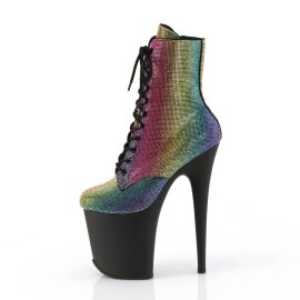 Pleaser FLAMINGO-1020RS Plateau Stiefeletten Strass Bunt EU-35 / US-5