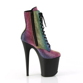 Pleaser FLAMINGO-1020RS Plateau Stiefeletten Strass Bunt EU-35 / US-5