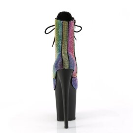Pleaser FLAMINGO-1020RS Plateau Stiefeletten Strass Bunt EU-37 / US-7