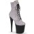 Pleaser FLAMINGO-1020RS Plateau Stiefeletten Strass Silber EU-35 / US-5