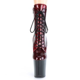 Pleaser FLAMINGO-1020SP Plateau Stiefeletten Lack Snake...