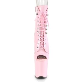 Pleaser FLAMINGO-1021 Plateau Stiefeletten Lack Rosa...