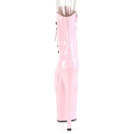 Pleaser FLAMINGO-1021 Plateau Stiefeletten Lack Rosa EU-35 / US-5