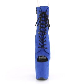 Pleaser FLAMINGO-1021FS Plateau Stiefeletten künstliches Wildleder Blau EU-42 / US-12