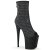 Pleaser FLAMINGO-1031GM Plateau Stiefeletten Strass Glitter Schwarz Silber EU-41 / US-11
