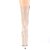 Pleaser FLAMINGO-1050 Plateau Stiefeletten Lack Beige EU-35 / US-5