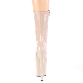 Pleaser FLAMINGO-1050 Plateau Stiefeletten Lack Beige EU-39 / US-9