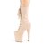 Pleaser FLAMINGO-1050FS Plateau Stiefeletten künstliches Wildleder Beige EU-37 / US-7