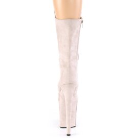 Pleaser FLAMINGO-1050FS Plateau Stiefeletten künstliches Wildleder Hautfarben EU-35 / US-5