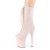 Pleaser FLAMINGO-1050FS Plateau Stiefeletten künstliches Wildleder Hautfarben EU-35 / US-5