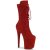 Pleaser FLAMINGO-1050FS Plateau Stiefeletten künstliches Wildleder Rot EU-42 / US-12