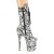 Pleaser FLAMINGO-1050SP Plateau Stiefeletten Snake Schwarz Weiß EU-35 / US-5