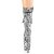 Pleaser FLAMINGO-1050SP Plateau Stiefeletten Snake Schwarz Weiß EU-37 / US-7