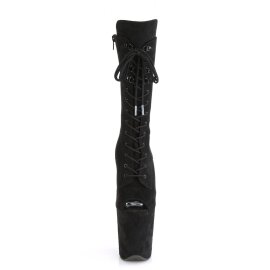 Pleaser FLAMINGO-1051FS Plateau Stiefeletten künstliches Wildleder Schwarz EU-35 / US-5
