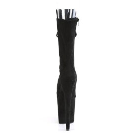 Pleaser FLAMINGO-1051FS Plateau Stiefeletten künstliches Wildleder Schwarz EU-35 / US-5