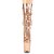 Pleaser FLAMINGO-1053 Plateau Stiefeletten Metallic Chrom Rose-Gold EU-35 / US-5