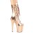 Pleaser FLAMINGO-1053 Plateau Stiefeletten Metallic Chrom Rose-Gold EU-35 / US-5
