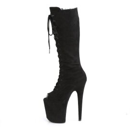 Pleaser FLAMINGO-2051FS Plateau Stiefeletten künstliches Wildleder Schwarz EU-41 / US-11