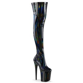 Pleaser FLAMINGO-3000HWR Plateau Overknee Stiefel Lack...