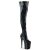 Pleaser FLAMINGO-3000HWR Plateau Overknee Stiefel Lack Holo Schwarz EU-35 / US-5