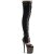 Pleaser FLAMINGO-3027 Plateau Overknee Stiefel künstliches Wildleder Schwarz EU-41 / US-11