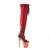 Pleaser FLAMINGO-3027 Plateau Overknee Stiefel künstliches Wildleder Rot EU-40 / US-10